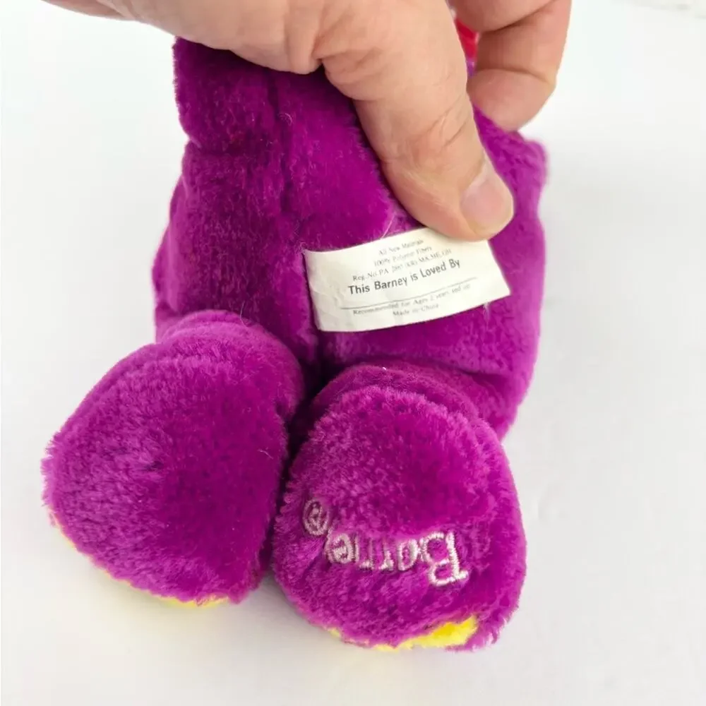 Vintage 90’s Barney The Purple Dinosaur Christmas 9” Plush